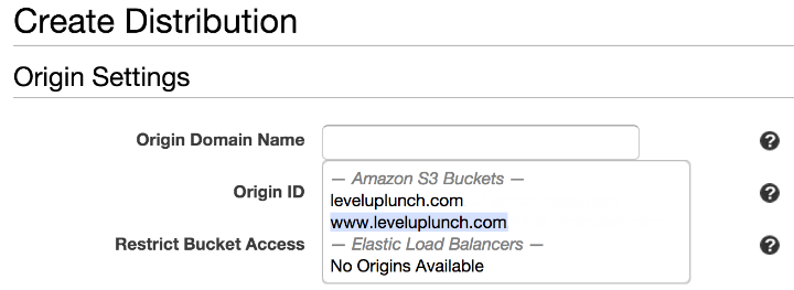 Cloudfront S3 Bucket Distribution